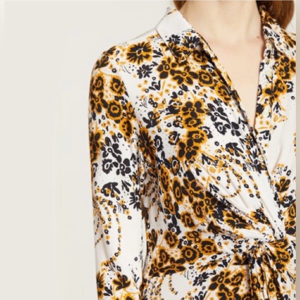 Free People Tough Love Shirt Dress Floral Midi Bohemian Floral Sz12 - Picture 6 of 16